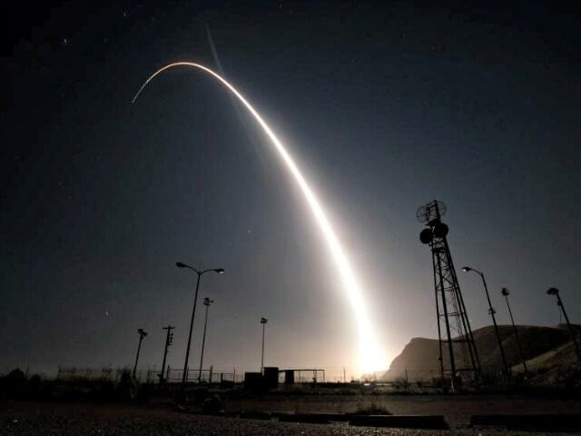  ICBM implemented with a single test re-entry vehicle was launched at 12.03 a.m. 