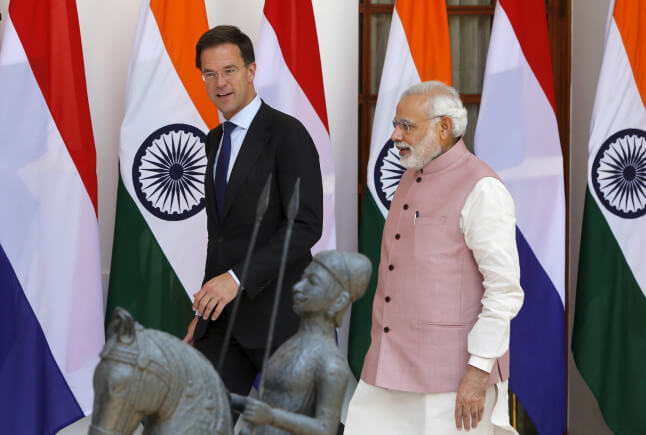 Modi arrived in the Netherlands on the final leg of his three-nation tour to Strengthen Bilateral Ties