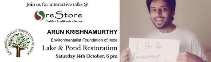 Arun Krishnamurthy, a founder of the Environmentalist Foundation of India