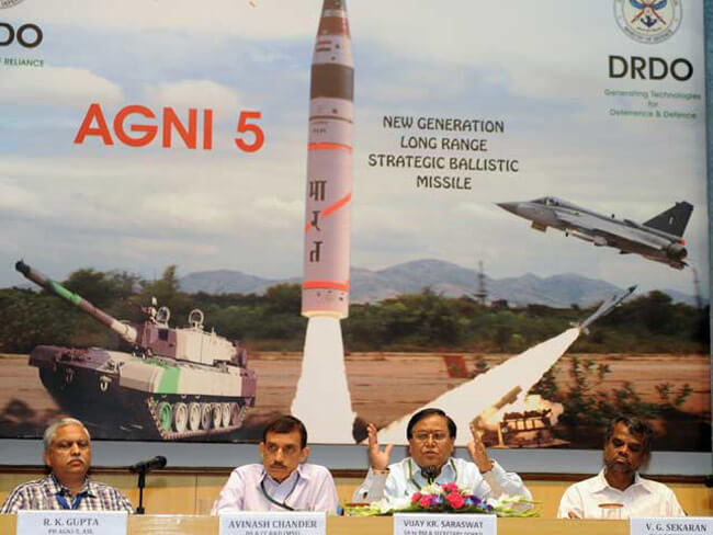 India Successfully test-fires Nuclear Capable Agni-5 Ballistic Missile