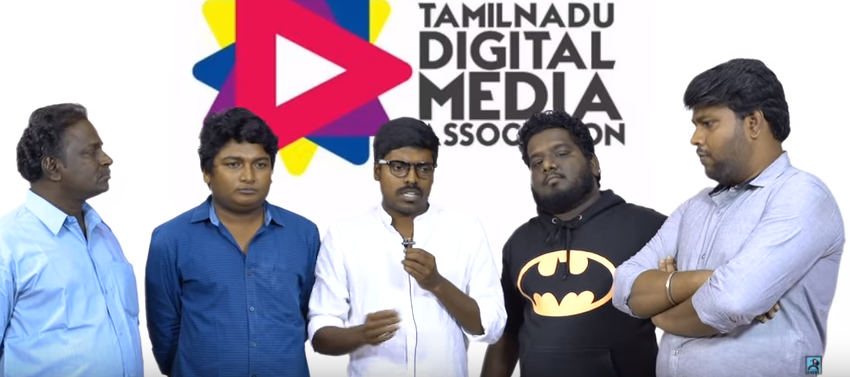 Tamil Nadu Digital Media Association Protest Over Cauvery, Sterlite Issues