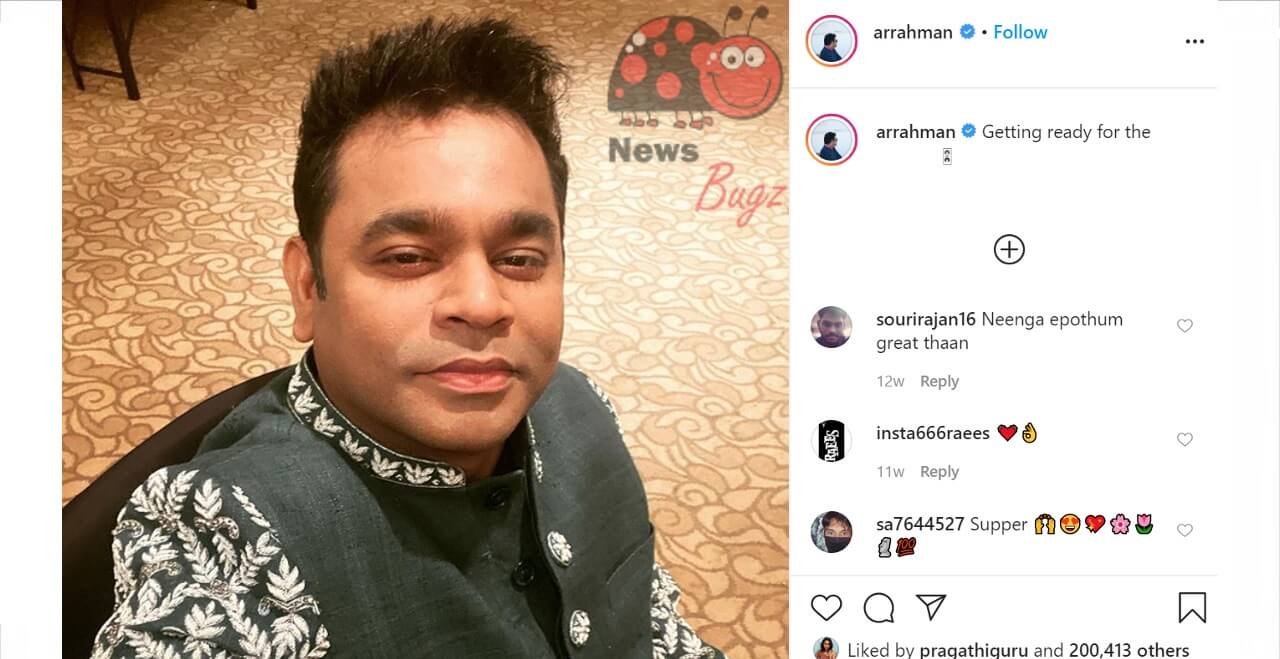 AR Rahman Instagram Live