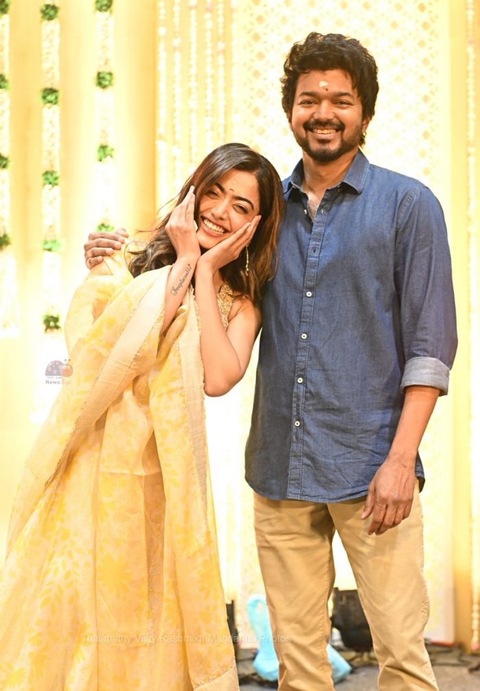 Thalapathy Vijay and Rashmika Mandanna