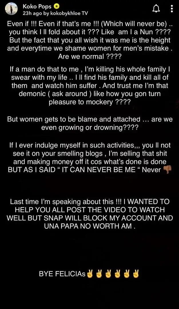 khloe BBnaija video