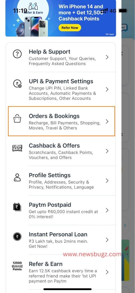 How to cancel movie tickets on Paytm select orders and bookings