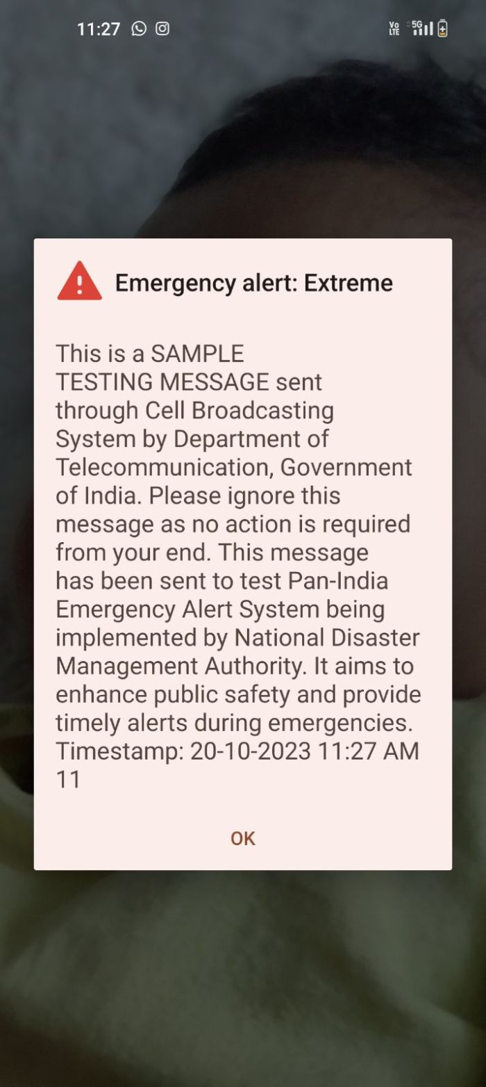 Emergency Alert Message On Phone